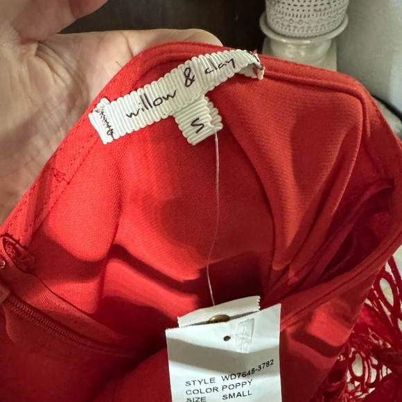 NWT-Willow and Clay- poppy color- Crochet Strap Romper- size small - Picture 8 of 8